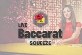 Baccarat Squeeze logo by Evolution at Monro Casino