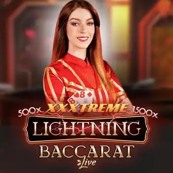 Lightning Baccarat logo by Evolution Monro Casino